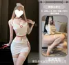 Gato Nocturno Lencería Sexy Enfermera Sexy Deseo Puro Tentación Apasionada Juego de Rol Falda Ajustada al Cuerpo Uniforme Set de Dos Piezas Qqny