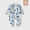 Mameluco para Bebé con Cubre Manos y Pies, Tipo Recién Nacido de Algodón Puro sin Costuras para las Cuatro Estaciones Ropa de Casa, Ropa de Monje para Recién Nacido