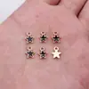 8.9X6.7Mm 0.16g Estrella de Cinco Puntas Multicolor Oro Kc Aceite Goteando Accesorios Personalizados DIY Hechos a Mano