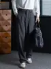 Design de pregas duplas! Calça casual masculina com caimento tridimensional, corte casual, caimento slim, confortável e amiga da pele, perna reta