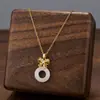 Comercio Exterior de Amazon Venta Caliente Collar de Acero de Titanio Temperamento Femenino Circonita Microincrustada Personalidad Cadena para Clavícula de Alto Sentido Colección Joyería