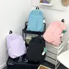 Mochila de Viaje de Gran Capacidad Color Sólido Simple Ligera Estilo Coreano Ins Versátil para Campus Estudiantes de Secundaria Preparatoria Universidad