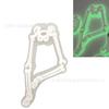 2024 Nuevo Halloween Parche Luminoso Fluorescente Zapatos Crocs Flor Hebilla de Zapato Hebilla Accesorios DIY