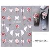 Pegatinas de uñas de mariposa roja en línea al por mayor libro rojo pequeño mariposa colorida láser flor 5D relieve tridimensional pegatinas adhesivas