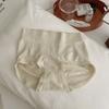 Roupa íntima feminina sem costura 3D Levanta Bumbum Cintura Média-Alta Cor da Terra Colmeia Afina a Barriga Confortável Amigável à Pele Crotch de Seda Calcinha Outono e Inverno
