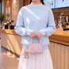 Mini Bolsa de Mão Infantil com Pingente de Ursinho Fofo Bolsa Transversal para Menina Acessórios Estilo Retro Coreano Estampa de Leopardo Bolsa Pequena