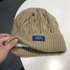 Gorro de Punto Cálido con Forro de Felpa, Nuevo Estilo de Invierno, Gorro Estilo Coreano para Clima Frío, Moderno, Sencillo, Versátil, Gorro de Punto Adelgazante para Mujer