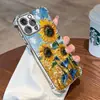 Funda con Airbag Antigolpes Estilo Pintura al Óleo Popular Transfronteriza de Girasol para iPhone 16, Funda de Teléfono Transparente para Apple 17Pm