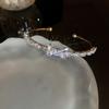 Pulseira Aberta Círculo Laço Zircônia Luxo Leve Moda High-end Europeia e Americana Elegante Nicho Joias Geométricas para Mulheres