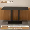 Conjunto de Mesa y Sillas para Comida Rápida Combinación Restaurante Diner Hamburguesería Tienda de Té con Leche Mesa Rectangular Tienda de Snacks Catering Mesa Comercial