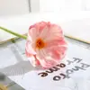 Flor de Papoula Única de PU com Flocagem Simulação de Flor de Papoula Flocagem Simulação de Flor de Papoula