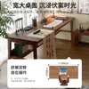 Mesa de Caligrafía Escritorio para el Hogar Patas de Madera Maciza Nuevo Estilo Chino Mesa de Estudios Chinos Mesa para Caligrafía y Pintura Mesa de Aprendizaje de Caligrafía con Pincel Escritorio Mesa de Escritura