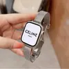 Nueva Correa para Apple Watch iwatch10/9/8/7 Hebilla Magnética Espiga Pequeño Hombre Cintura Correa de Acero Inoxidable Metal