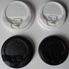 Vaso de Papel Desechable para Café, Leche, Té, Bebidas Calientes, Blanco y Negro, 90 mm, Embalaje de Plástico, Cara Sonriente, Tapa Antiderrame, Fábrica