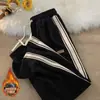 Calças de veludo cotelê grossas com forro de fleece para outono e inverno, calças esportivas da moda, calças casuais retas largas para homens, transfronteiriças