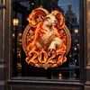 Pegatina para Ventana Ozon Artículo Caliente Pegatina de Cristal Año Nuevo Ruso del Cordero Decoración de Año Nuevo Disco Redondo Zodiaco Cordero Flor de Ventana Pegatina de Puerta