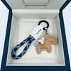 Fique Rico Imediatamente Pingente de Chaveiro de Couro de Vaca Feito à Mão para Carro Lanyard Elegante Simples Exquisito para Casais Masculinos e Femininos