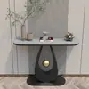 Mesa de Entrada de Ardósia de Luxo Nórdico Mesa de Entrada para Sala de Estar Prateleira de Armazenamento Minimalista Celebridade da Internet Semicírculo Ultrafino Simples Moderno