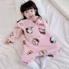 Saco de dormir para bebé otoño e invierno bebé invierno engrosado franela una pieza pijama anticongelante niños artefacto anti-patadas