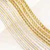 Collar DIY Transfronterizo Chapado en Oro de 18K Color Duradero Estilo Versátil Múltiples Estilos de Cadena Combinación de Colgantes Accesorios en Stock Venta al por Mayor