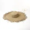 Europa y Estados Unidos primavera y verano nuevo áspero con correa ala grande sombrero de paja de algas para exteriores viaje protector solar sombrero de paja de playa