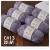 Hilo de fibra de bambú para tejer suéteres DIY hechos a mano, hilo de algodón para verano, materiales de punto de lino Tencel, kit de ganchillo, ovillo de hilo