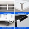 Mesa de Hielo Barbacoa Mariscos Supermercado Congelador Refrigerado Mesa Congelador Productos Acuáticos Fruta Acero Inoxidable Horizontal Exhibidor Congelador Gabinete Conservación Fresca