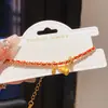 Pulseira de abóbora em forma de coração com zircônia banhada a ouro 24k real, pulseira versátil retrô estilo chinês novo, joia de luxo leve de alta qualidade