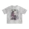 Kanye KANYE VUItures spray articular cavalo macaco branco sujo moda americana manga curta camiseta branca suja pesada homens