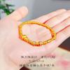 Jin Yan no se ha desvanecido en mucho tiempo.. Oro arena incrustado con diamantes. Pulsera de calabaza croaker amarilla pequeña. Temperamento simple. Pulsera superpuesta combinable con todo