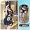 Noite Dourada Lingerie Sexy Traje Clássico Cheongsam Uniforme Sexy Paixão Pijama Tentação Roxo Provocante qqny Desejo Puro