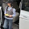 Camisa de otoño transfronteriza para niñas, modelo nuevo 2026, estilo universitario para niños, camisa de retazos moderna de imitación de dos piezas para niños mayores