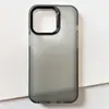 Funda para iPhone 17 con Marco Grande de Color Sólido y Color Plateado, Agujero Grande, Material de Silicona Suave Mate, Cubierta Protectora Adecuada para Apple 16