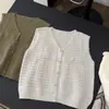 2026 Nuevo Chal de Punto Moda Coreana con Cuello en V sin Mangas para Mujer, Corte Holgado, Adelgazante, Top Versátil