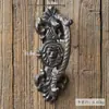 Manija de Puerta de Hierro Fundido Estilo Retro Europeo para Patio Exterior Jardín Puerta de Madera Armario Decorativa Manija de Hierro Pestillo