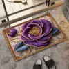 Tapete de piso de diatomeas floral transfronterizo para entrada de casa, resistente a la suciedad y fácil de limpiar, tapete para pies que remueve el polvo para puerta