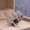Cao Shi LAZADA caliente nuevo aaaaaaa anillo de garra cuádruple exagerado lujo joyería para parejas