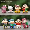 Decoração de Bolo Nova Tendência Ins Crayon Shin-Chan Desenho Animado Topper Noivado Casamento Festa de Aniversário Decoração Topper