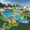 Castillo Inflable, Puesto Cuadrado Grande para Exteriores, Tobogán de Obstáculos Comercial, Trampolín, Equipamiento para Parque de Diversiones de Aventura Terrestre