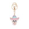 Nuevo Festival de Fantasmas de Halloween Diamante Sombrero de Metal Llavero de Fantasma Llavero Colgante de Bolso Pequeño Regalo Venta al por Mayor