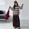 Conjunto para niñas 2026 nueva moda moderno suéter de otoño pantalones de pierna ancha para niños mayores ropa de otoño ropa infantil