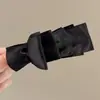 Pinza de Plátano de Satén Estilo Coreano Pinza Vertical Pinza de Garra para Cola de Caballo Alta Pinza Retorcida de Gama Alta Pinza para el Cabello para Mujeres Pinza para la Parte Posterior de la Cabeza Accesorios para el Cabello