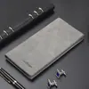 2025 Nueva Cartera Larga para Hombre Retro Piel PU Color Sólido Simple Delgada Portatarjetas Múltiples Estudiante Moderna