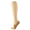 Suministro Transfronterizo de Calcetines de Compresión para Deportes al Aire Libre para Hombres y Mujeres, Calcetines de Presión de Color Sólido Transpirables, Calcetines Largos Elásticos para Ciclismo y Running