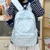 Nueva mochila de dibujos animados de estrellas linda transfronteriza para estudiantes de secundaria femeninas, alto valor estético, simple, ligera, de gran capacidad, con doble hombro