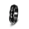 Anillos Populares Europeos y Americanos para Parejas de Amazon, Anillos Giratorios de Acero de Titanio para Aliviar el Estrés, Venta al por Mayor de Fábrica de Joyería