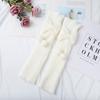 Calcetines Estilo Japonés con Lazo y Pompón, Lindos Calcetines Holgados de Color Sólido Lolita, Calcetines de Punto para Pantorrilla para Mujer Uniforme JK Primavera y Verano