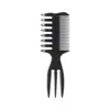 Venta al por mayor de fábrica peine retro para cabello con aceite peine para estilo de hombre peine de plástico para cabello peine de tres púas para cabello peine de dientes anchos para la parte trasera