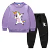 Ropa infantil transfronteriza nueva de primavera y otoño suéter para niños pantalones traje de dos piezas color liso bebé algodón manga larga