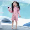 Traje de baño para niña Bebé Secado rápido Protección solar Manga larga Una pieza Traje de baño 2026 Nuevo Verano Traje de baño para niños Traje para aguas termales